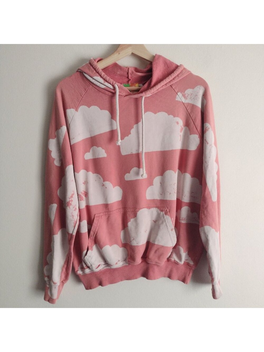 Big Bud Pink Cloud Hoodie S Soft Pullover Sweatshirt w Pocket